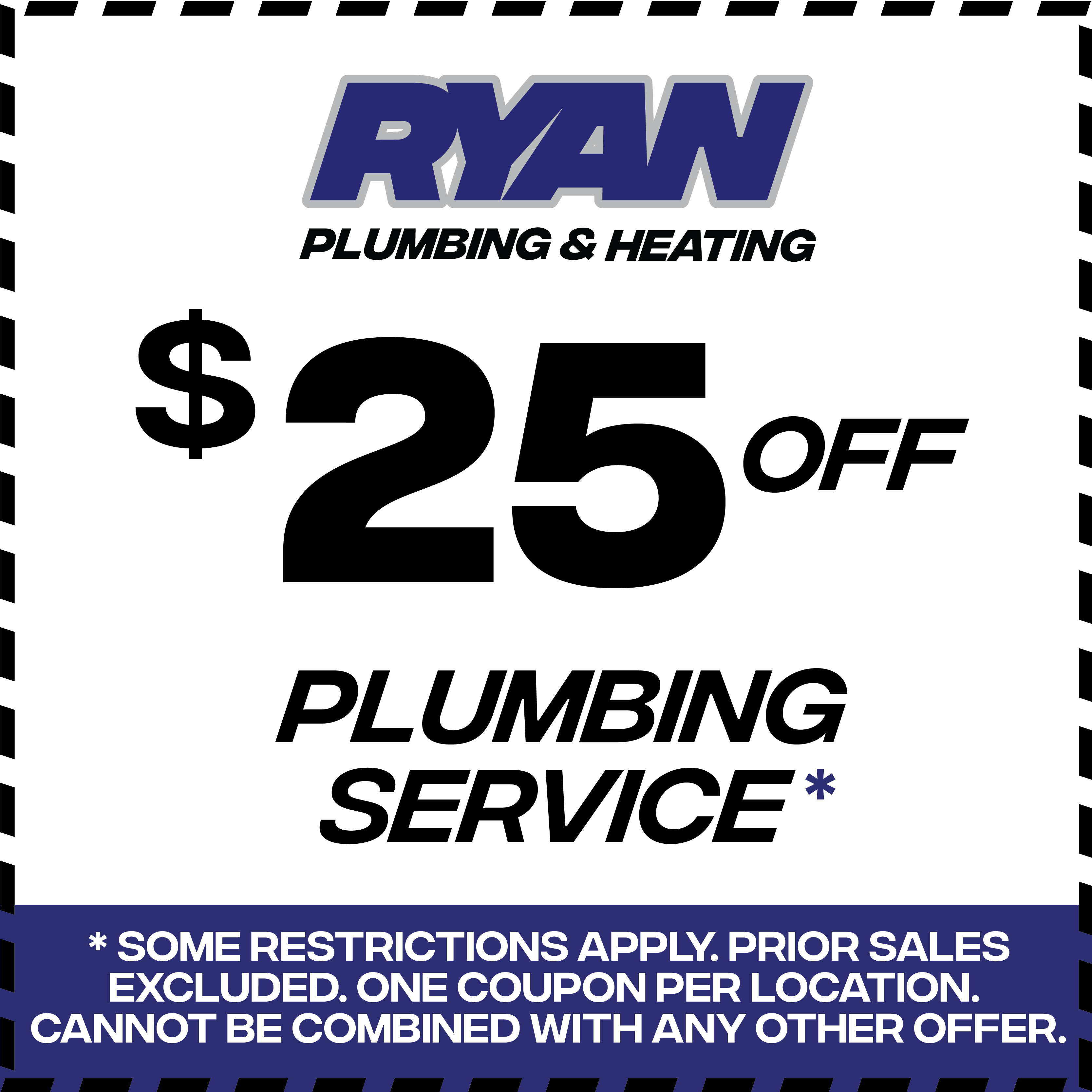 Plumbing Service $25 Coupon
